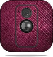 Vista 318 de MightySkins - Skin de fibra de carbono para cámara Blink XT para exteriores, chips dorados, acabado de fibra de carbono texturizado, protector