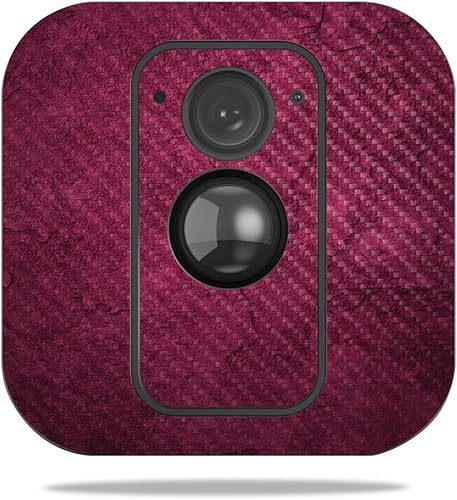 Miniatura 318 de MightySkins - Skin de fibra de carbono para cámara Blink XT para exteriores, chips dorados, acabado de fibra de carbono texturizado, protector