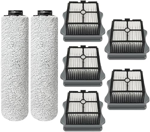 Miniatura 5 de Cepillo de rodillo de repuesto, filtro Hepa compatible con Tineco IFloor 3 Floor One S3 Wet Dry Floor Lavadora de piso seco y húmedo, piezas de