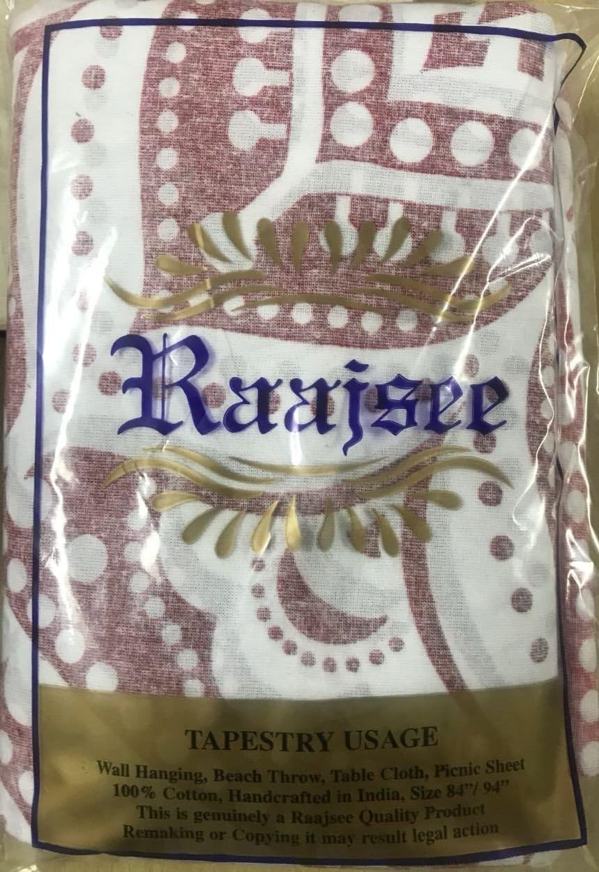 raajsee Round Beach Tapestry Hippie/Boho Mandala Beach Blanket Indian Cotton Bohemian Round Table Cloth Mandala Decor/Yoga Mat Meditation Picnic Rugs 70 inch Circle(Pink Ombre) - Image 5
