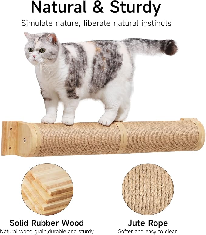 Rascador para gatos FUKUMARU tipo árbol 4.5x4.5x35.5 pulg. miniatura 2