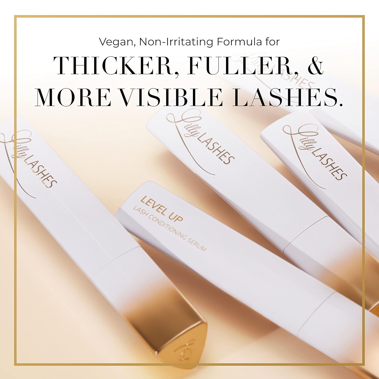 Lilly Lashes Level Up Conditioning Lash Serum, Eyelash Serum, Eyelash Serum for Fuller Natural Lashes, Non Irritating Lash Serum and Eyebrow Serum, Lash Therapy