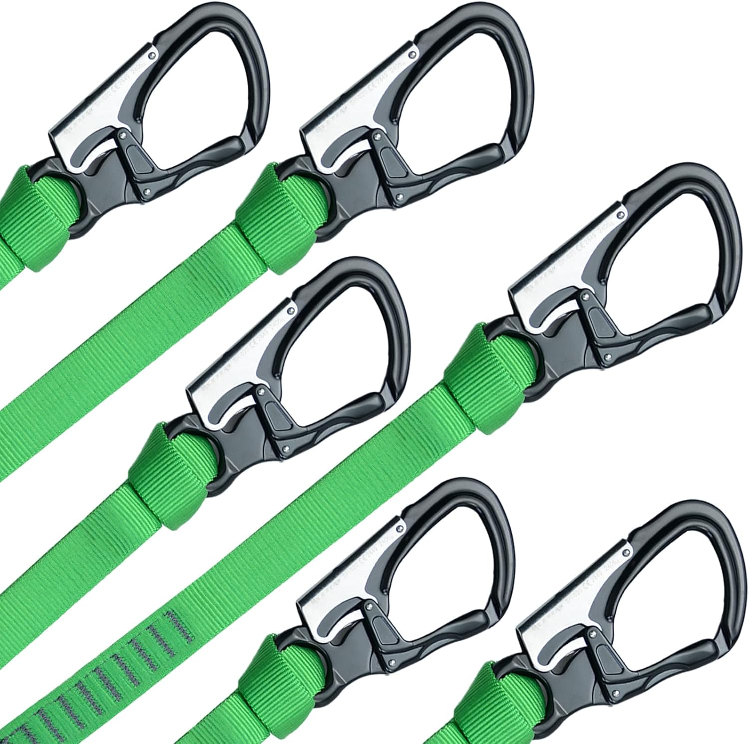Speedline Kit 1-Inch 29kN Nylon Sling, 25kN Aluminum Snap Hook Arborist Equipment,39.5" 6 Pack