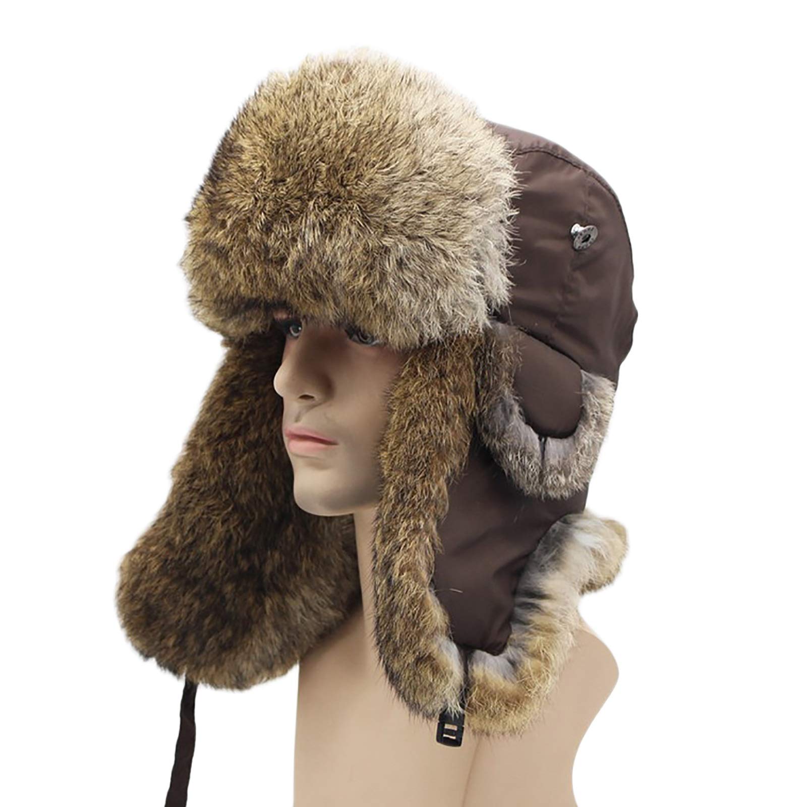 Chapeau de cau faux aviator hat unisexe pour stopper le froid aux oreilles en hiver