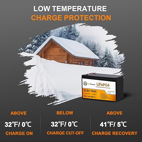 Miniatura 8 de Batería LiFePO4 de litio de 12 V 10 Ah, batería LiFePO4 de más de 5000 ciclos profundos, con BMS de 10 A, apta para UPS Cyberpower, iluminación,