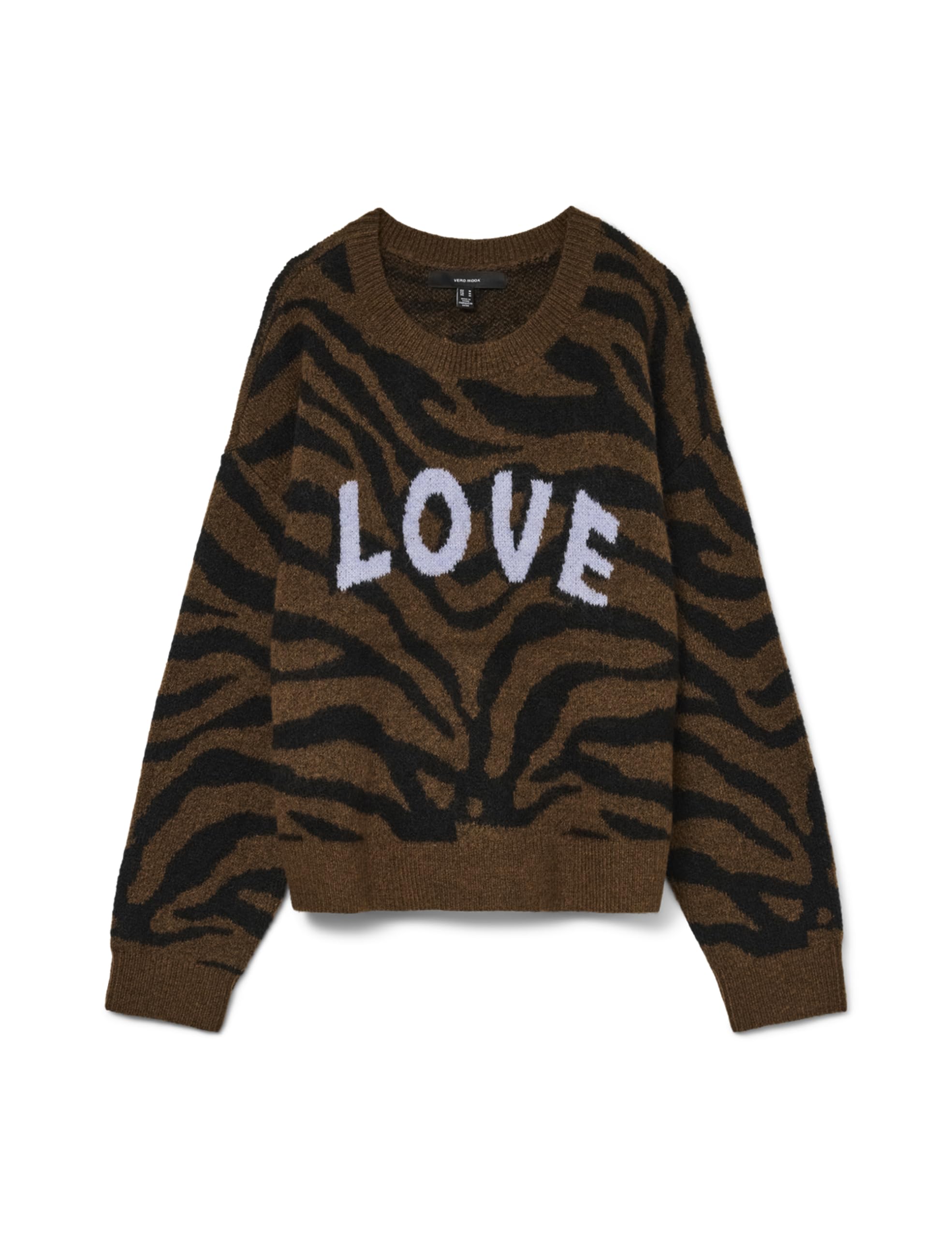 VERO MODA Vmnewkai LS O-Neck Pullover Boo, Emperador, L