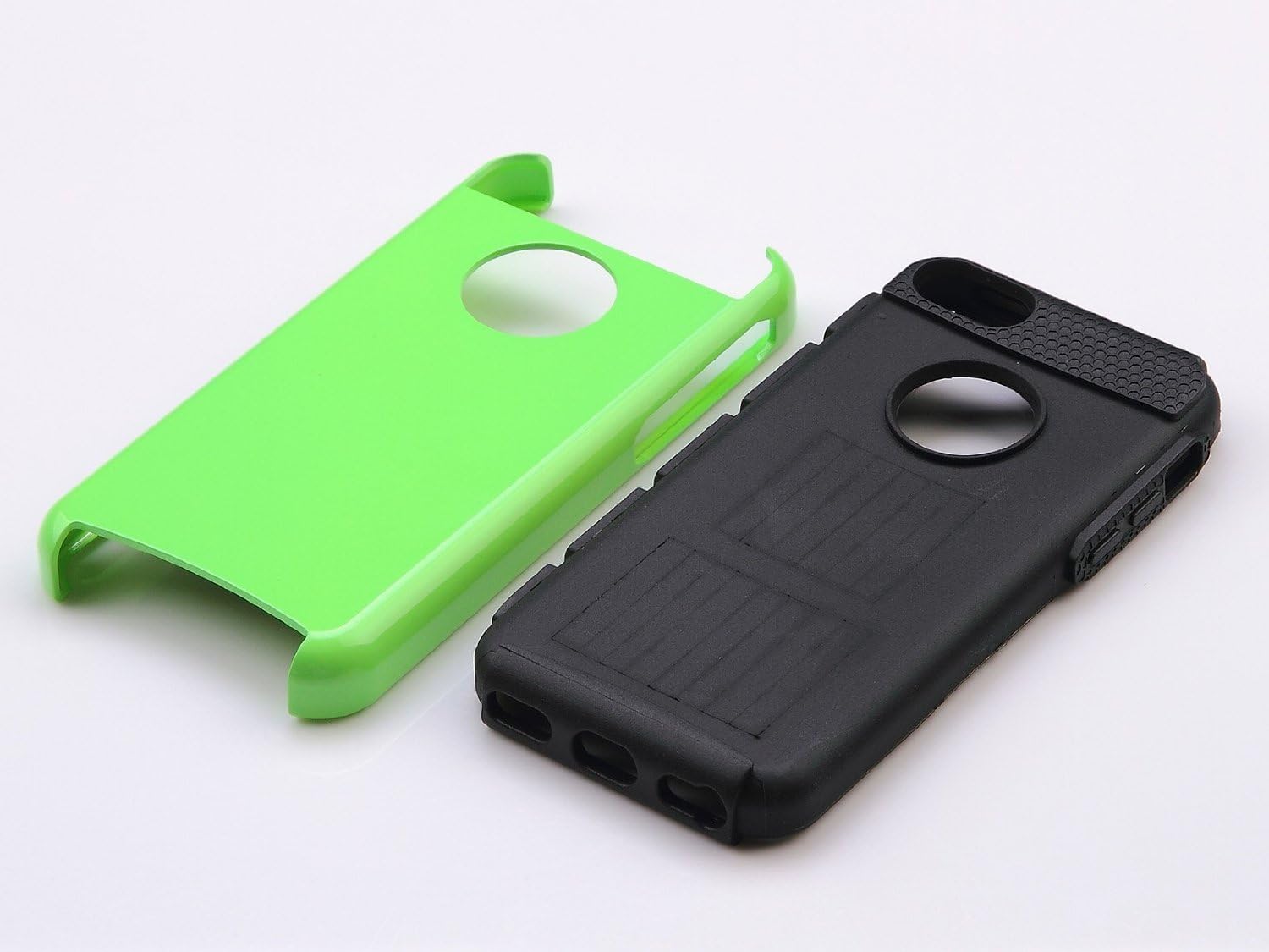 ULAK iPhone 5C Case, Slim Lightweight 2in1 iPhone 5C Cases Hybrid with Soft Rugged TPU Inner Skin and Hard PC Anti Scratches Protective Cover for Apple iPhone 5C (Green+Black)