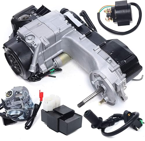 ZAWAYINE Juego completo de motor refrigerado por aire de 150 CC de 4 tiempos GY6 de un solo cilindro, motor de motor de caja larga, ciclomotor,