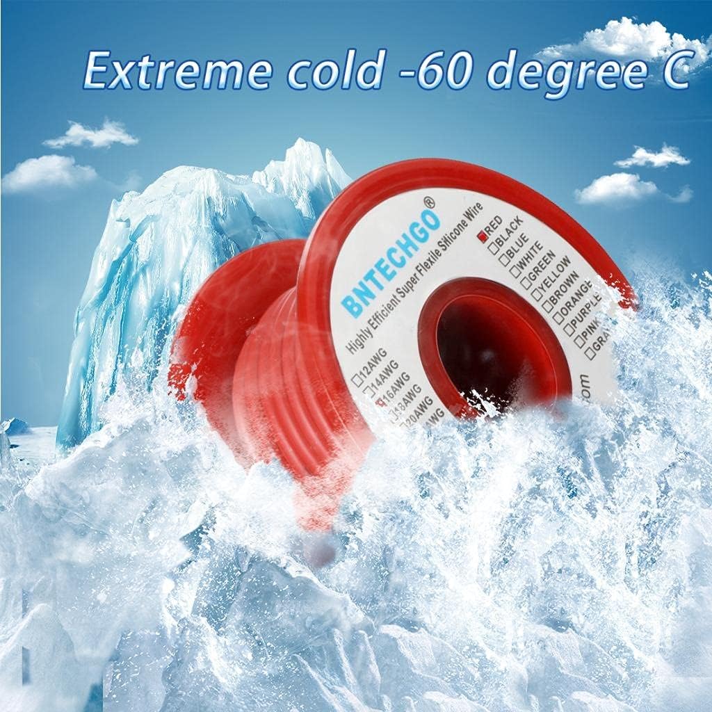BNTECHGO 16 Gauge Silicone Wire Spool 25 ft Red Flexible 16 AWG Stranded Tinned Copper Wire - Image 4