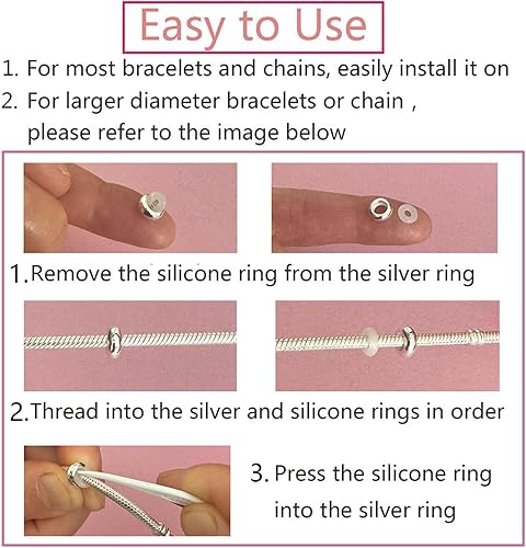 Miniatura 3 de Colgantes de clip de plata de ley para pulseras Pandora