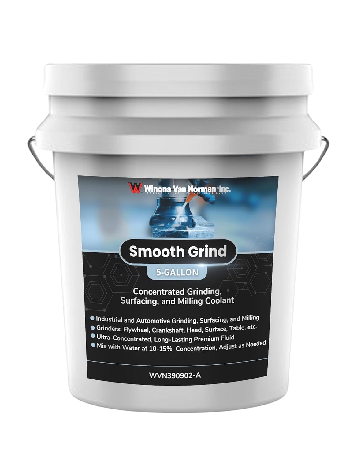 Winona Van Norman Smooth Grind - General Purpose Concentrated Grinding Coolant - Semisynthetic Fluid (5 Gallons)