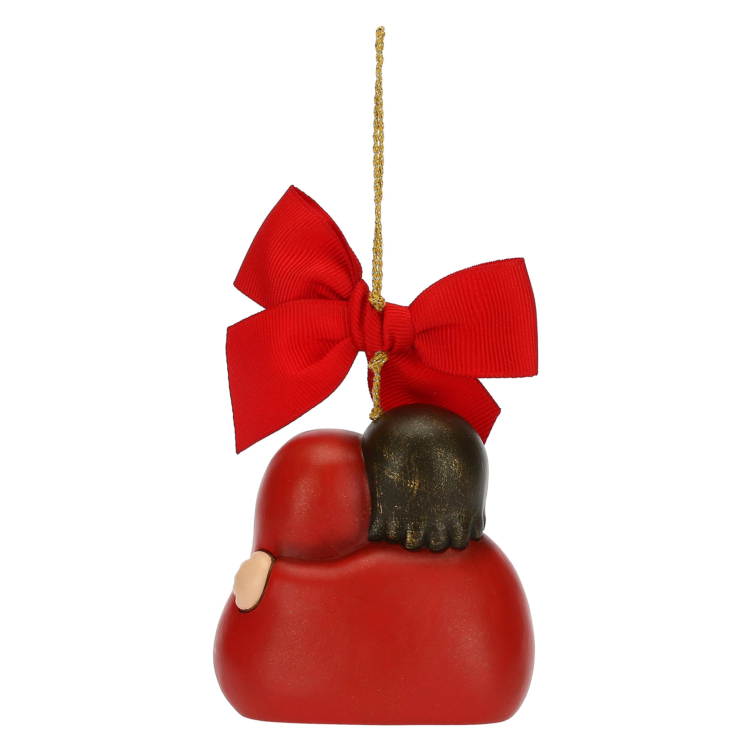 THUN - Addobbi Natalizi, Teddy con Stella in Ceramica Decorata a Mano, Versione Piccolo - Idea Regalo Natale 2022-4.4x4.2x4.8 cm h