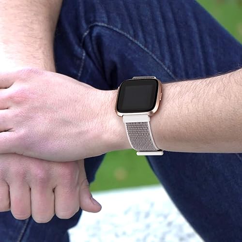 Miniatura 5 de Paquete de 4 correas de nailon para Fitbit Versa 2, Fitbit Versa, Versa Lite, Versa SE, para mujeres y hombres, correas de repuesto deportivas