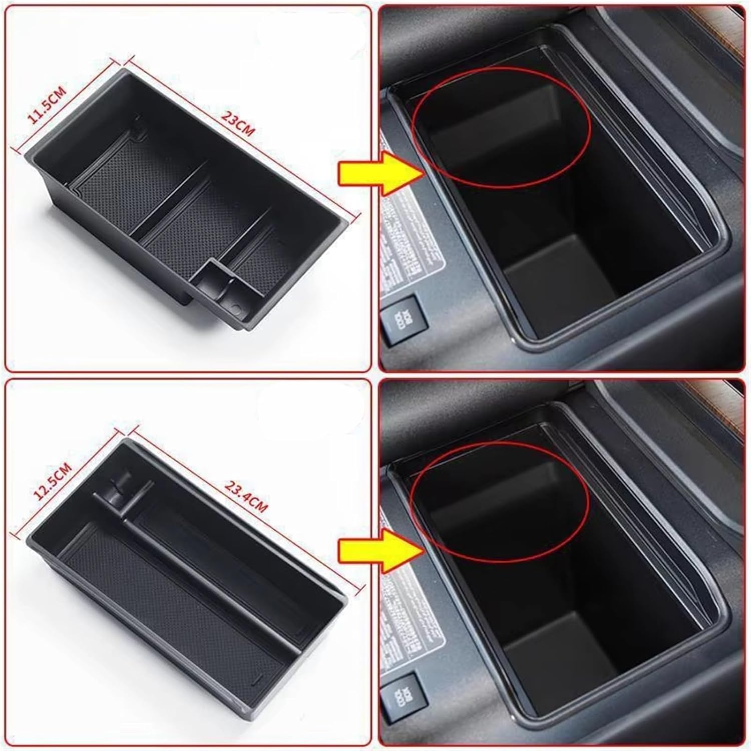 Glove Box Storage for Land for Cruiser 300 LC300 2022-2024 Console Armrest Storage Box Organizer Tray Car Interior Organizer Accessories(B)