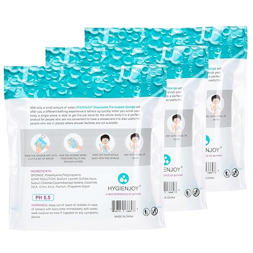 Miniatura 2 de Toallitas de limpieza para la piel (75 unidades, 3 paquetes)  Esponja de baño sin enjuague para adultos, extra gruesa, sin residuos, hipoalergénica,