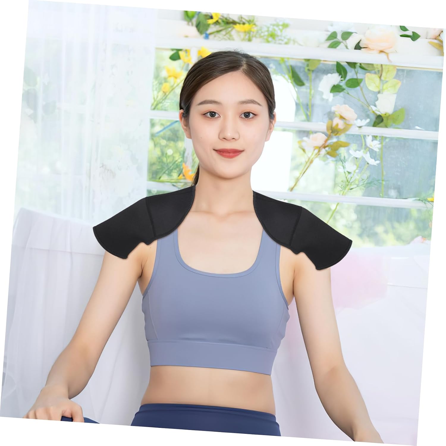 ibasenice 2pcs Unisex Sports Shoulder Pads Shoulder Sleeves for Men and Women Comfortable Support Protective and Warm for Sleep and Workout