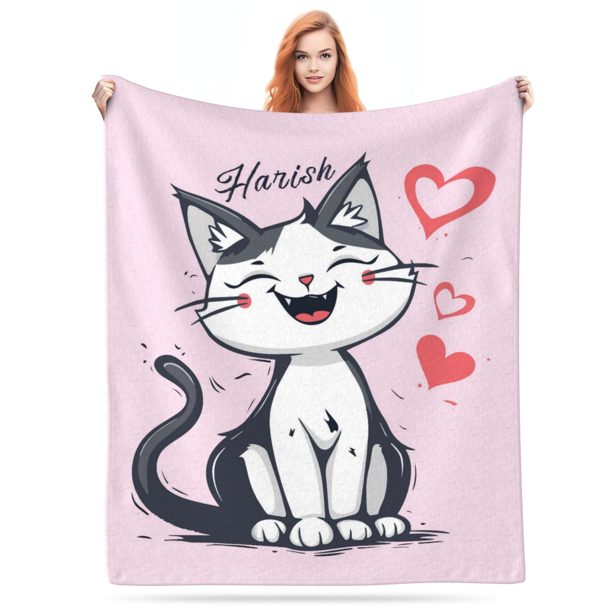 LMQJDZ Personalised Baby Blankets,Personalised Blanket for Kids Baby Adults Customised Name Blanket.Gifts for Baby Shower Birthday Easter Nursery Room Decor.