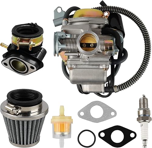 Carburador de 150 cc para motores GY6 de 4 tiempos 125 cc 150 cc 152QMJ 157QMI PD24J de 0.945in para motocicleta, scooter ATV Go Kart con
