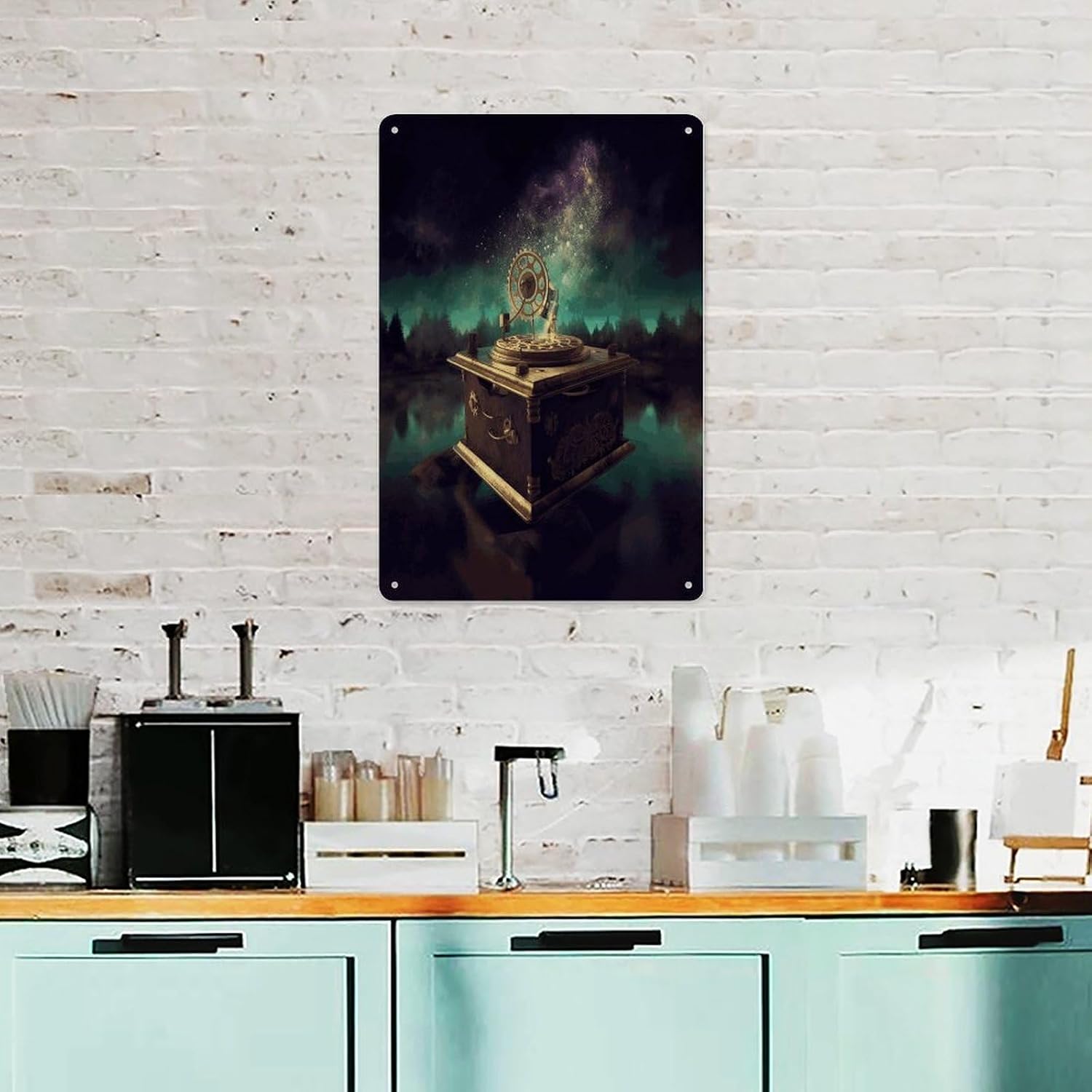 Dream Music Box Tin Sign Wall Art Aluminum Sign image 4