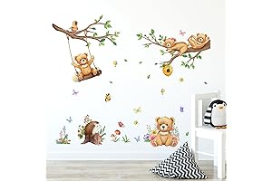 Peel and Stick Jungle Woodland Animal Wall Decals