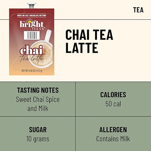 Miniatura 2 de Flavia Bright Tea Co. Chai Tea Latte Freshpacks funciona solo con Flavia Brewers (caja de 72 paquetes frescos)