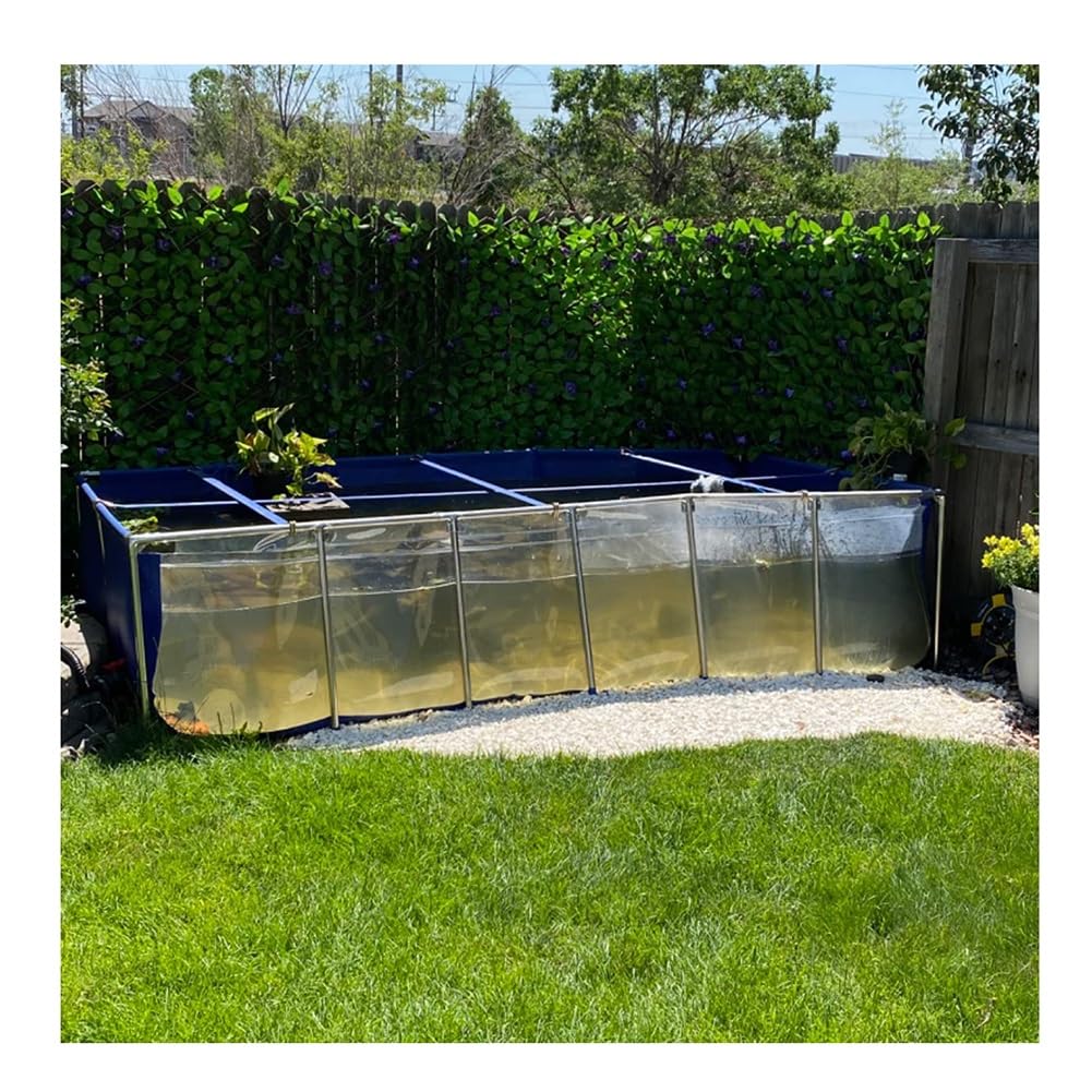 Estanque de lona con ventana para disfrutar de tus peces koi en el jardín