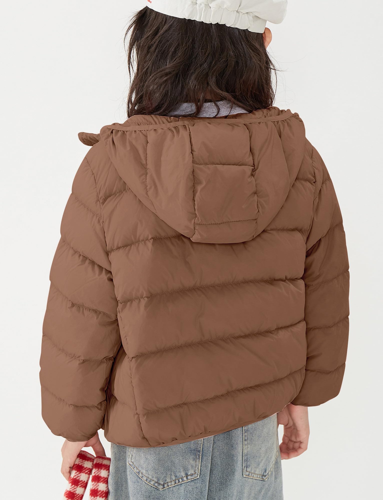 Veste matelassée légère et chaude avec capuche pour enfant garçon et fille - Veste en duvet ultra légère et coupe-vent pour l'automne et l'hiver de 2 à 12 ans