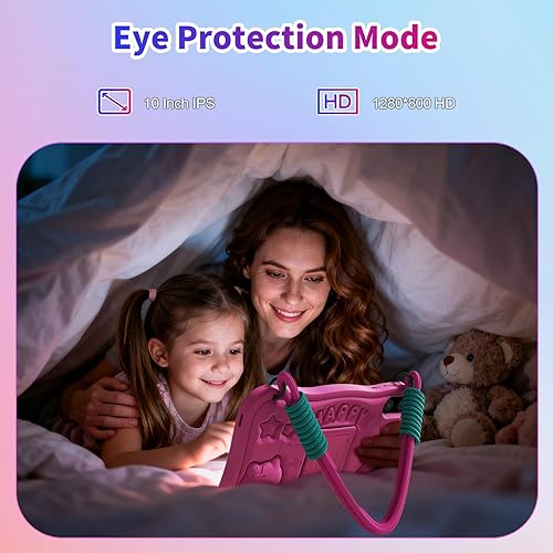Miniatura 8 de NEWISION Tablet de 10 pulgadas para niños, Android 15 Tablet educativa con cordón, almacenamiento de 32 GB, pantalla HD IPS, WiFi, cámara dual,