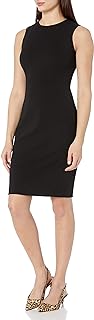 Calvin Klein Women's Scuba Crepe Sleeveless Princess Seam Sheath Dress