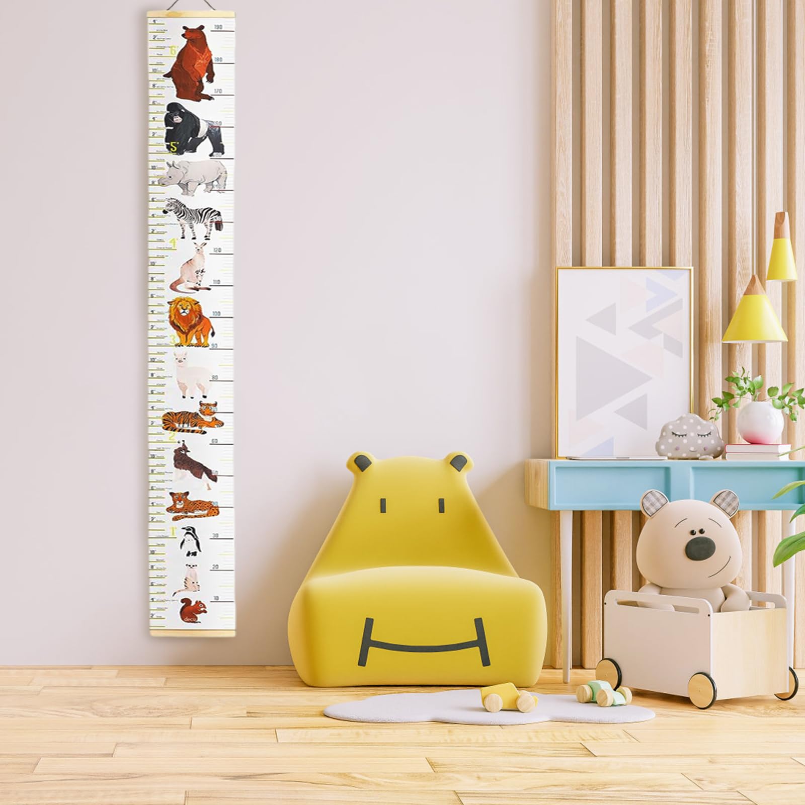 Enfants Regle Taille, Règle Hauteur Murale, Toile Hauteur règle de Mesure, Tableau de Croissance pour Enfants, Toise de hauteur, règle de hauteur en Toile pour Décoration de Chambre Jardin d'enfants