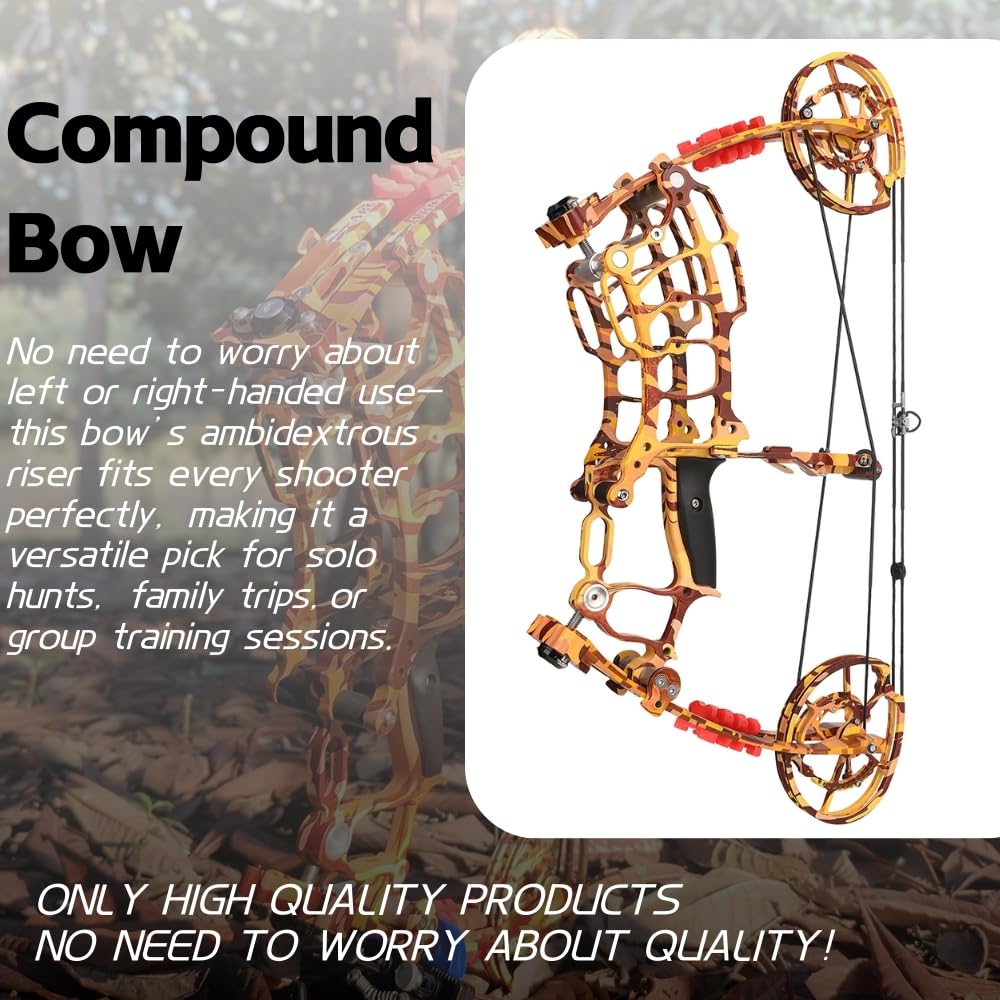 Compoundbogen-Set 30-60 lbs 80% Ablasskraft Links/Rechts Für Pfeile und Kugeln geeignet Ideal für Jagd und Training