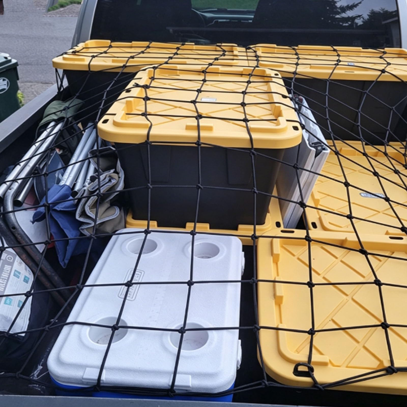 Universelles, elastisches Gepäcknetz/Ladungsnetz mit Haken – für Ladeflächen, Kofferräume, Wohnmobile, Boote und zur Aufbewahrung(1 * 1.2m)