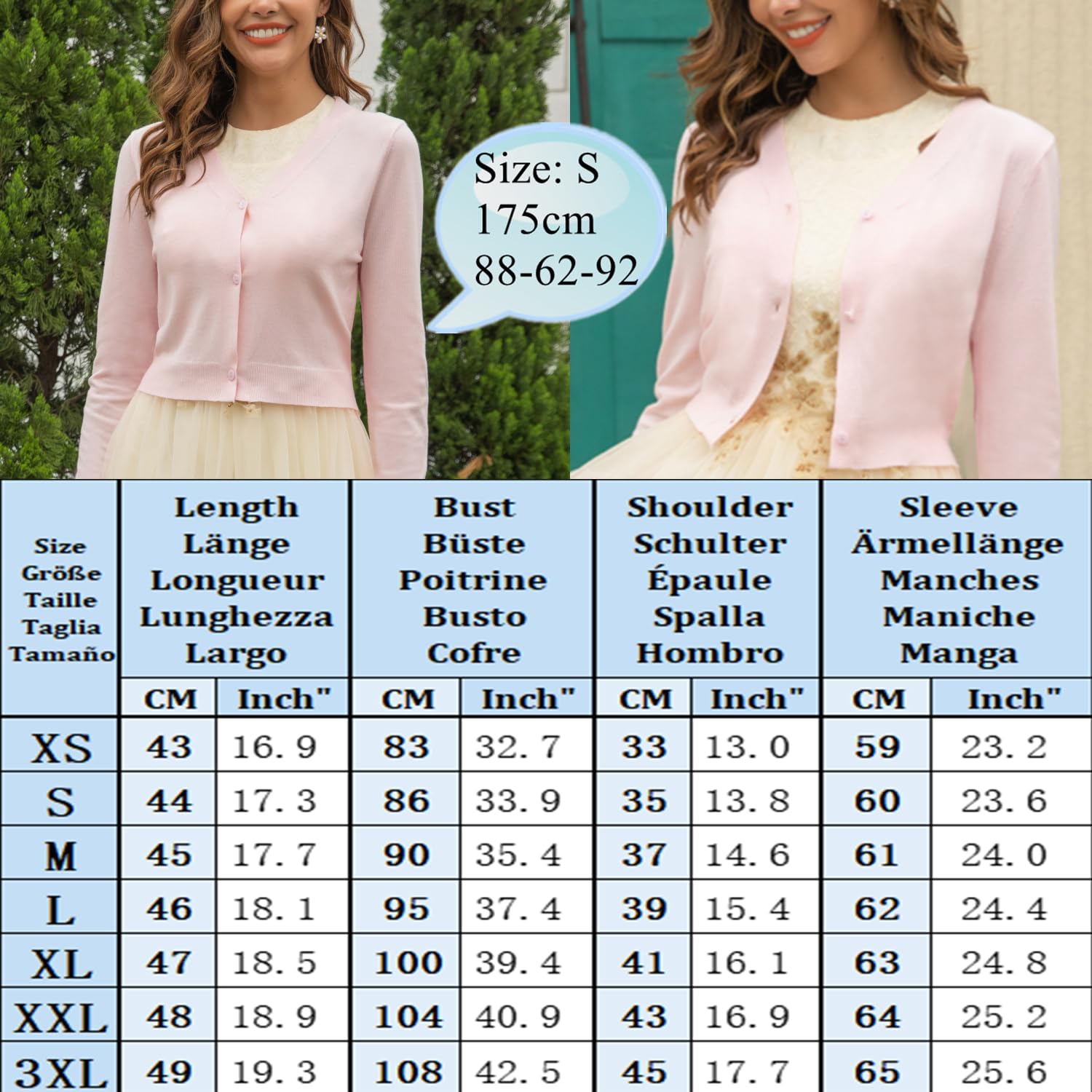 Cardigan Corta Elegante Chiusura a Bottoni Donna Cappoto Primavera Autunno Coprispalle Bolero per Sposa