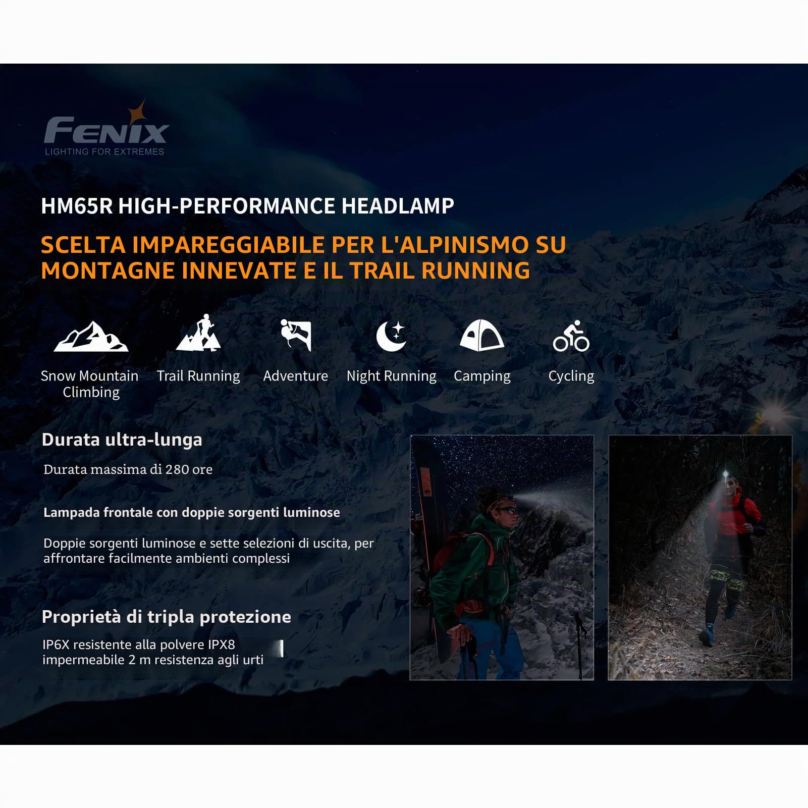 FRONTAL HM65R 1400 LUMENS FENIX