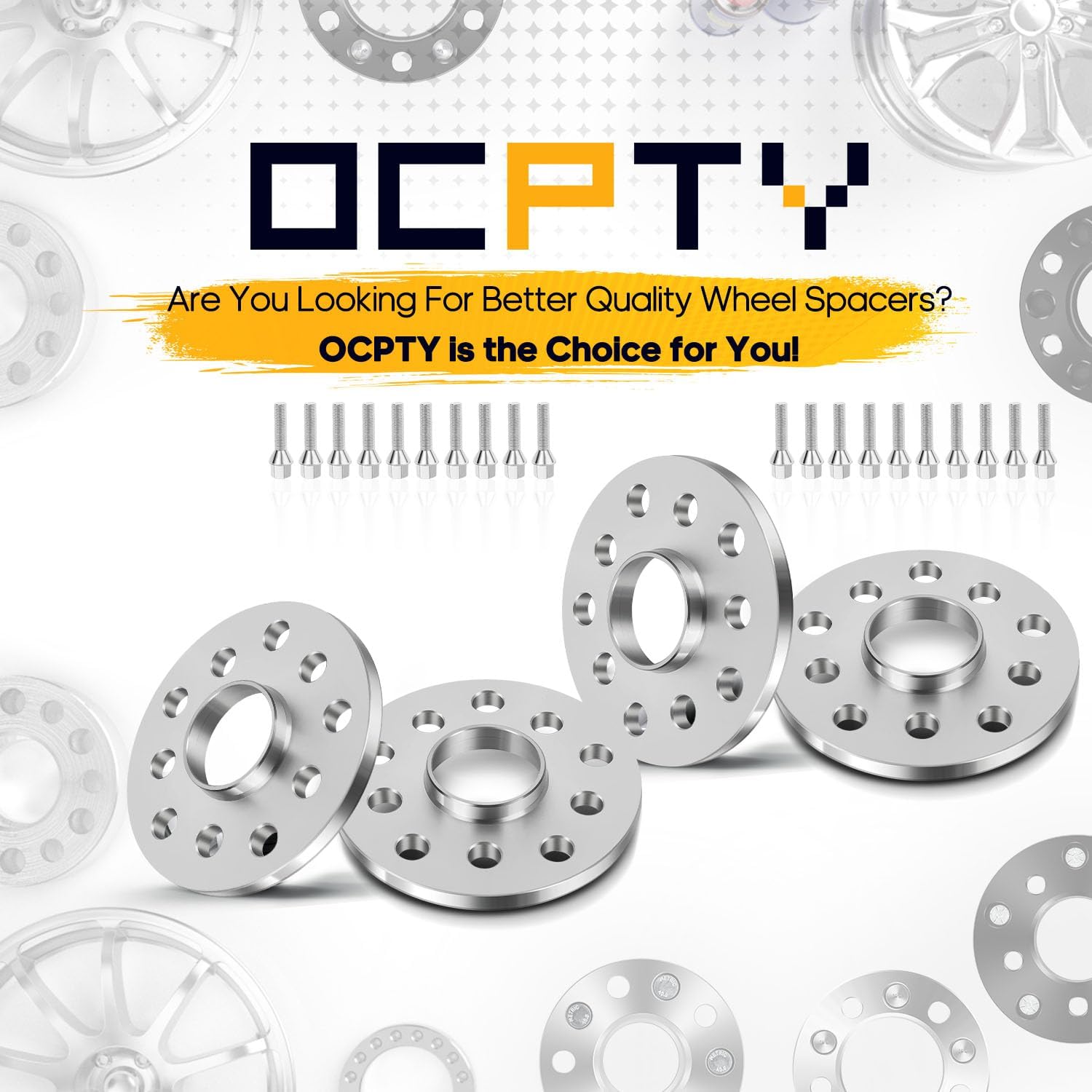 OCPTY 4PCS 5x100/5x112 Wheel Spacers 10mm Wheel Adapters 14x1.5 Studs 57.1mm Center fit for 1989-1991 for Audi for 200/1980-1984 for Audi for 4000/2005-2014 for Audi for A3