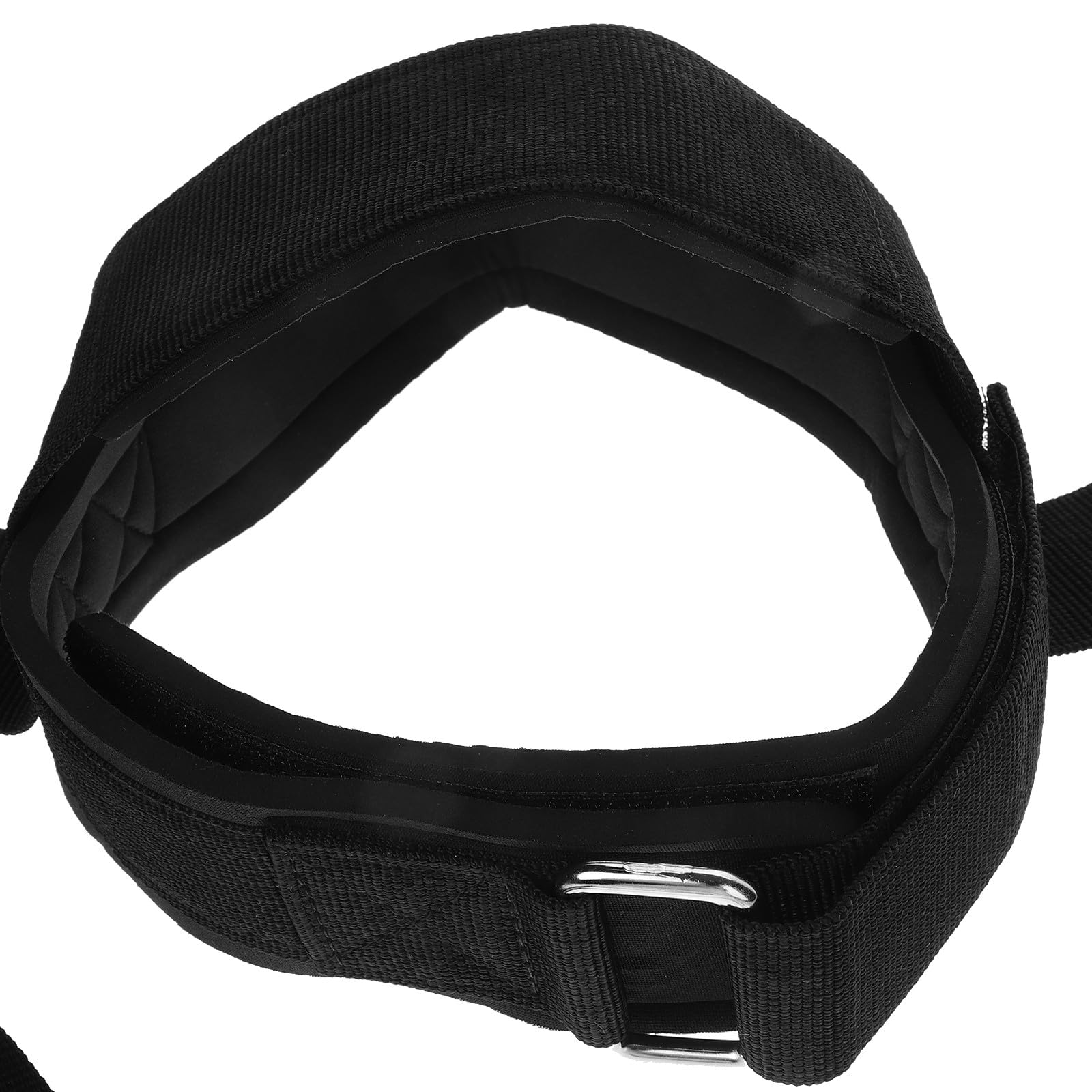 ABOOFAN Harnais de Cou Lesté Noir Boucle en Fer, Équipement de Musculation Réglable pour Entraînement Force du Cou, Outil Sportif pour Renforcement Musculaire et Exercices en Intérieur