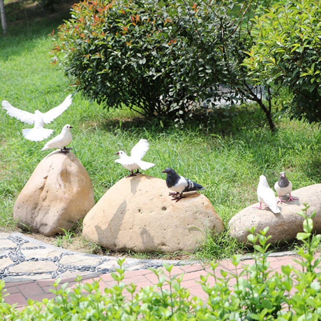 Uccello Artificiale Simulato, Ornamenti Fai da Te per La Casa E Il Giardino, Decorazioni per Matrimoni, Accessori per Feste, Volante Grigio # 6
