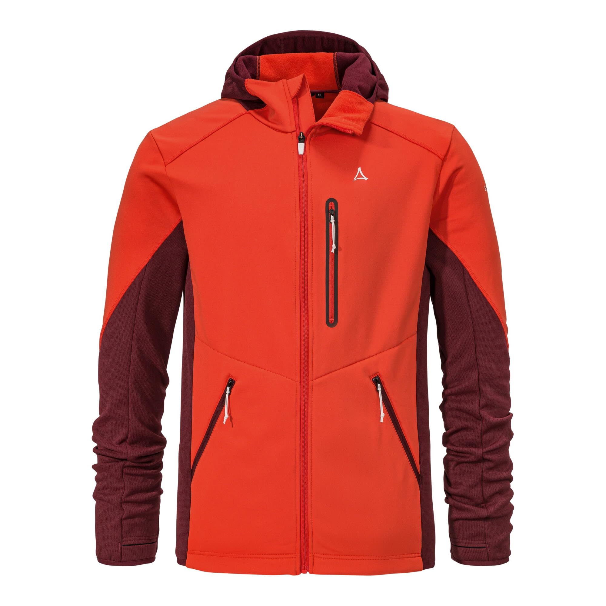 Schöffel Lodron M Men's Fleece Hoodie, poinciana, 48 cm