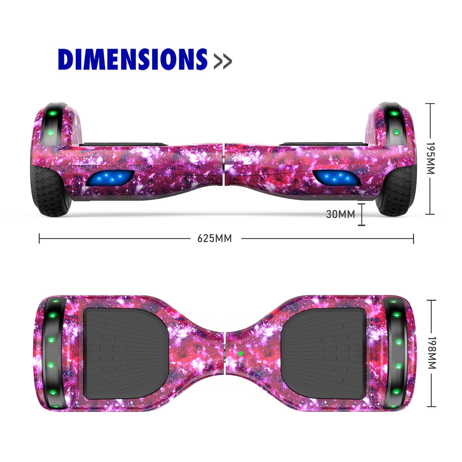 SISIGAD DESKOROLKA ELEKTRYCZNA+Gokart 6.5''Hoverboard LED PREZENT dla dziecka