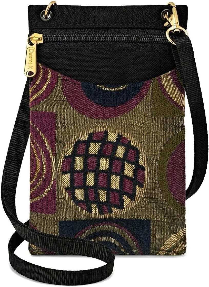 Women's Tapestry Crossbody Cell Phone or Passport Purse, Handmade in USA