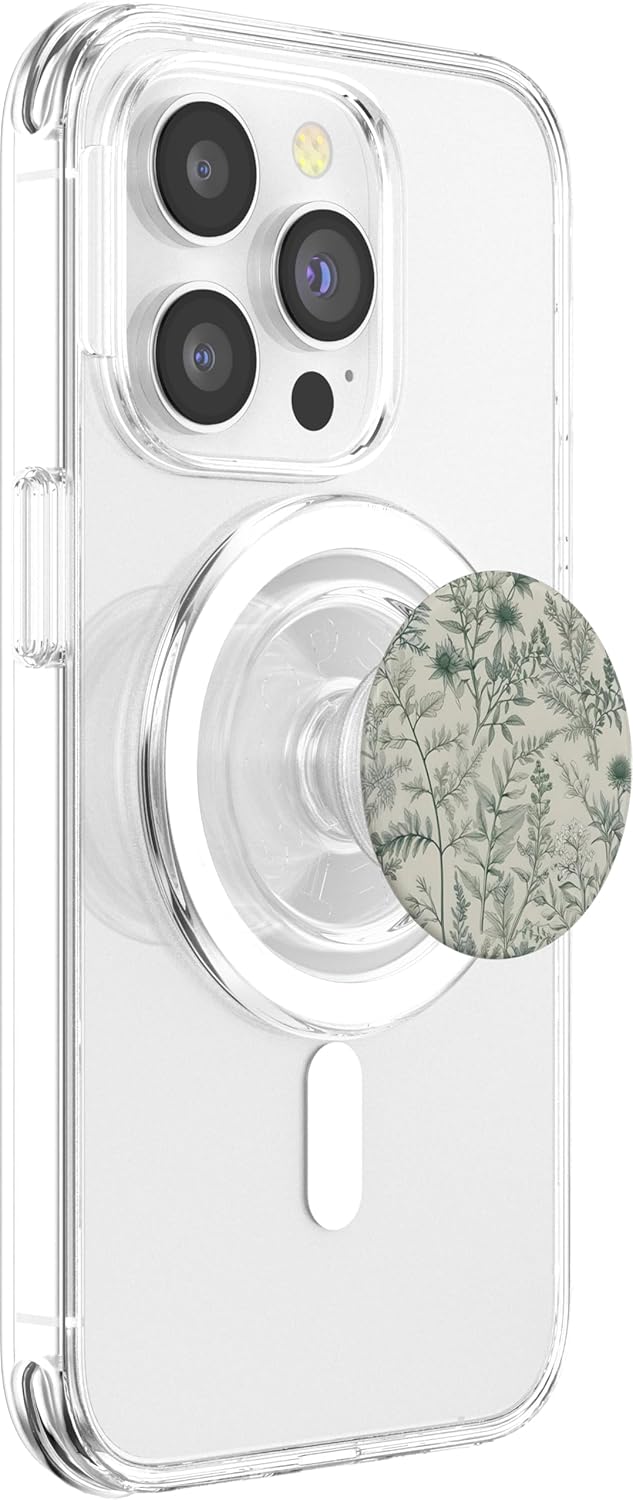 Sage Garden Green Floral PopSockets PopGrip for MagSafe