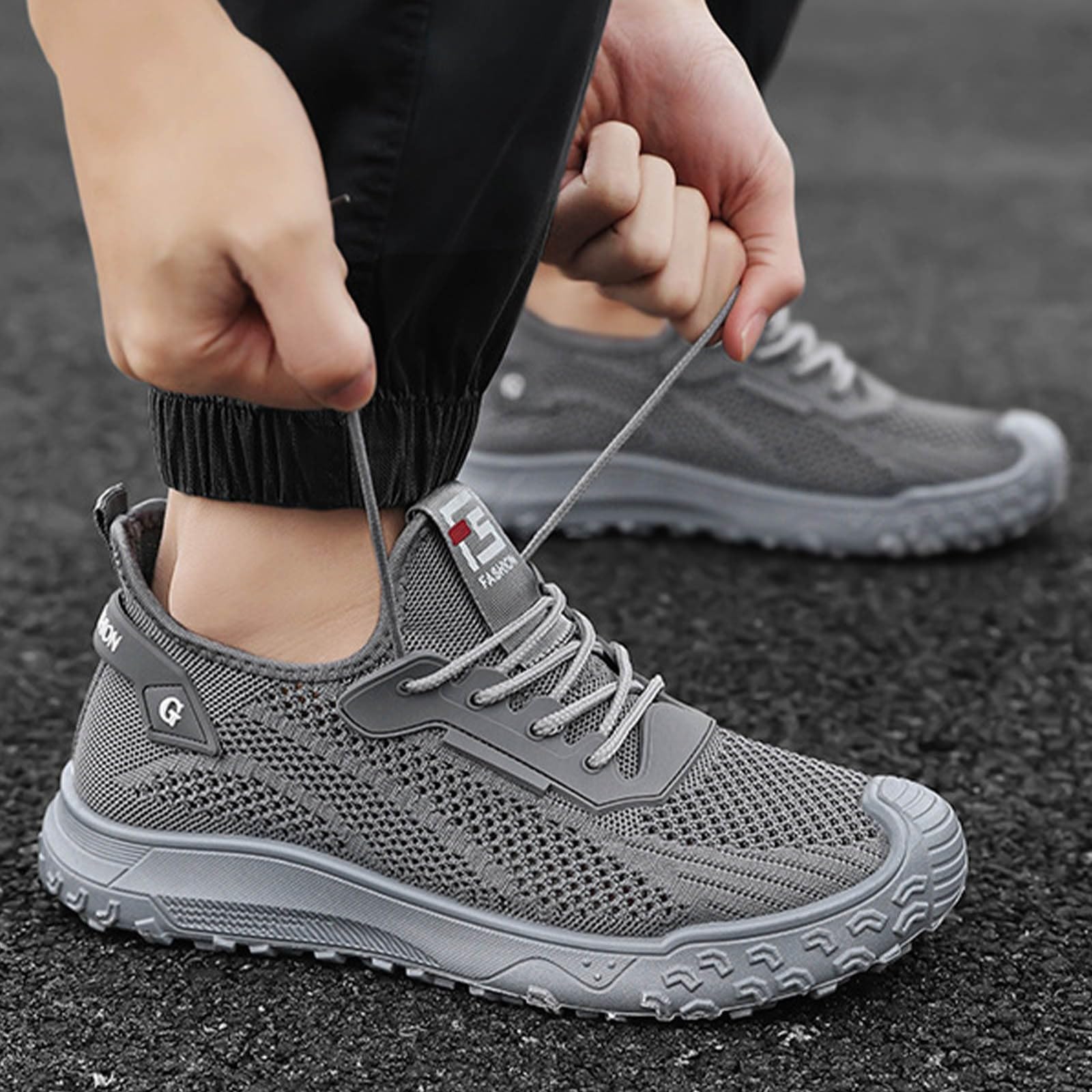 Zapatos casuales para hombre de malla transpirable, zapatos casuales para suela ligera y suave, cómodos tenis para caminar