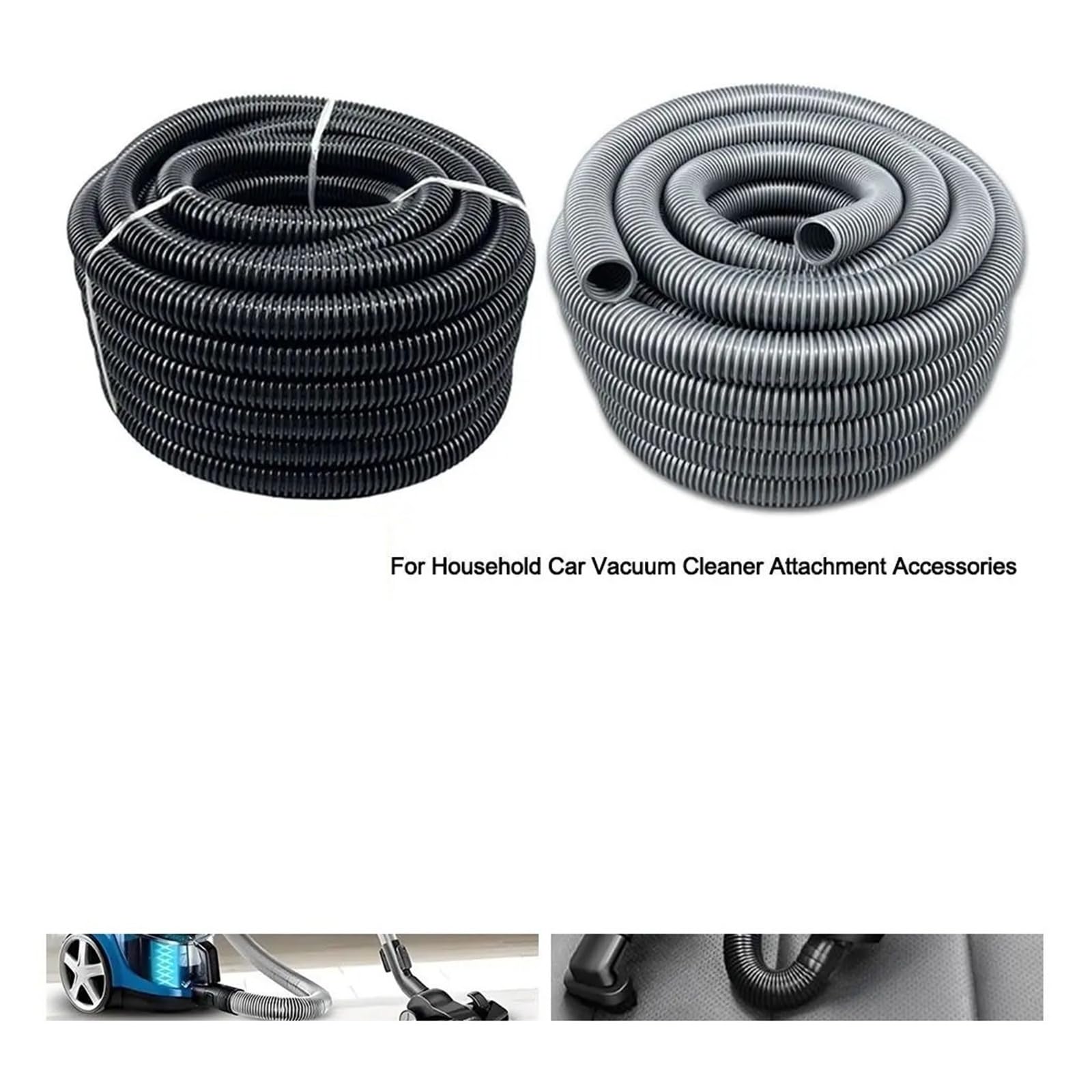 Tubo for aspirapolvere da 3 m/5 m Tubo flessibile universale for aspirapolvere Tubo prolungato Diametro interno Tubo corrugato EVA filettato da 32 mm(Grey-5m)