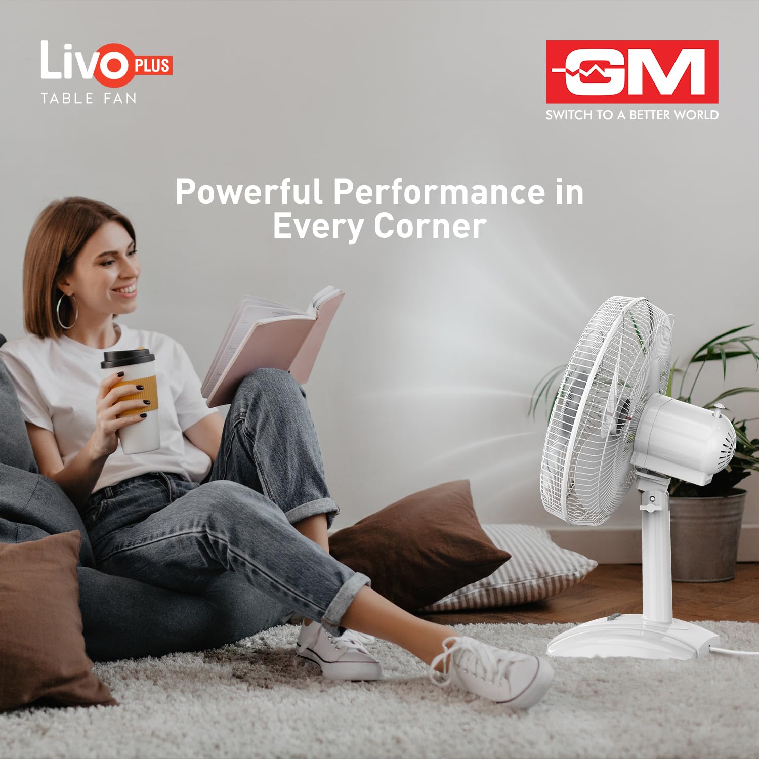 GM Livo Plus Table Fan - Powerful Cooling -5