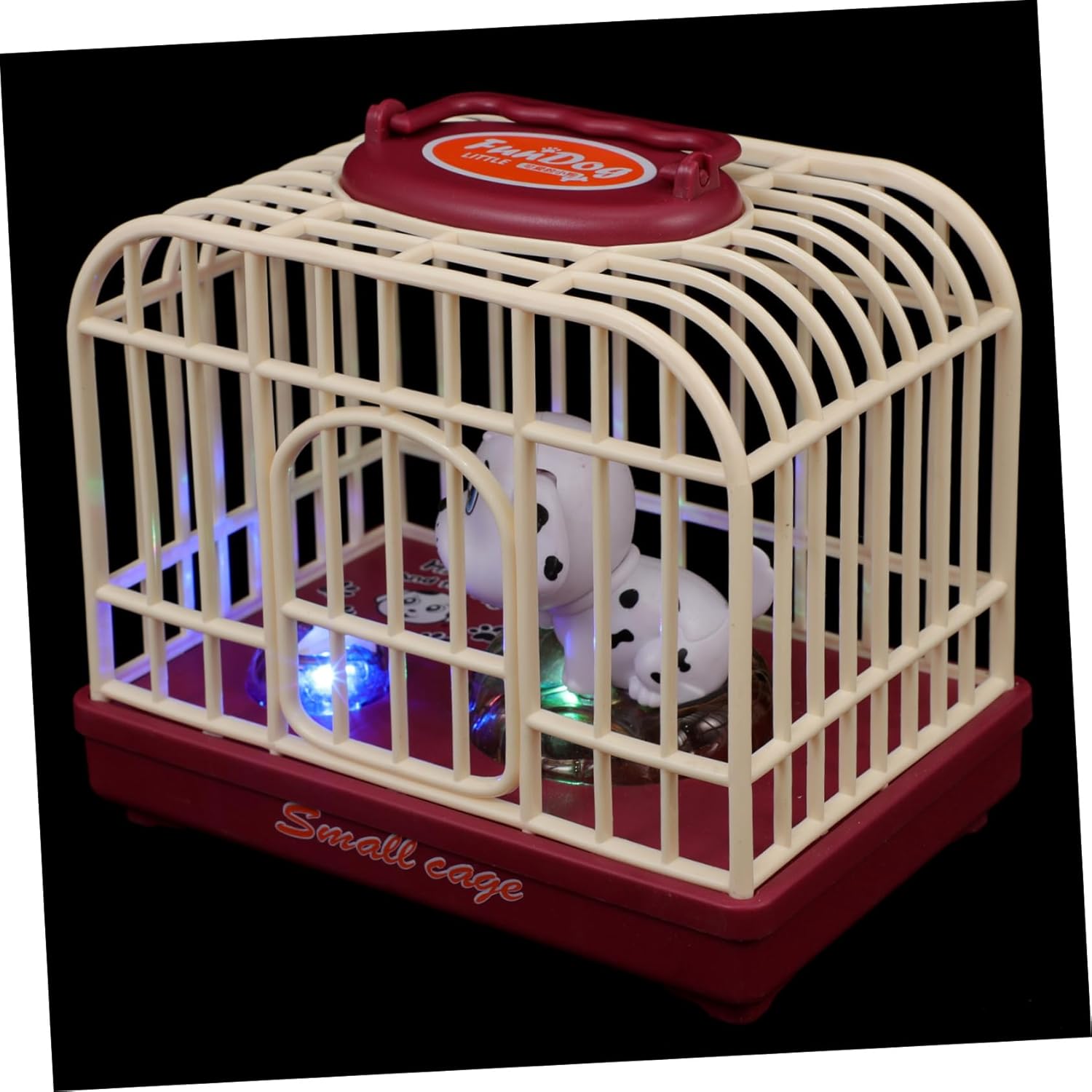 HANABASS Voice-Controlled Dog Cage Toy for Small Dogs Mini Luminous Musical Plaything for Children Interactive Induction Sensory Fun