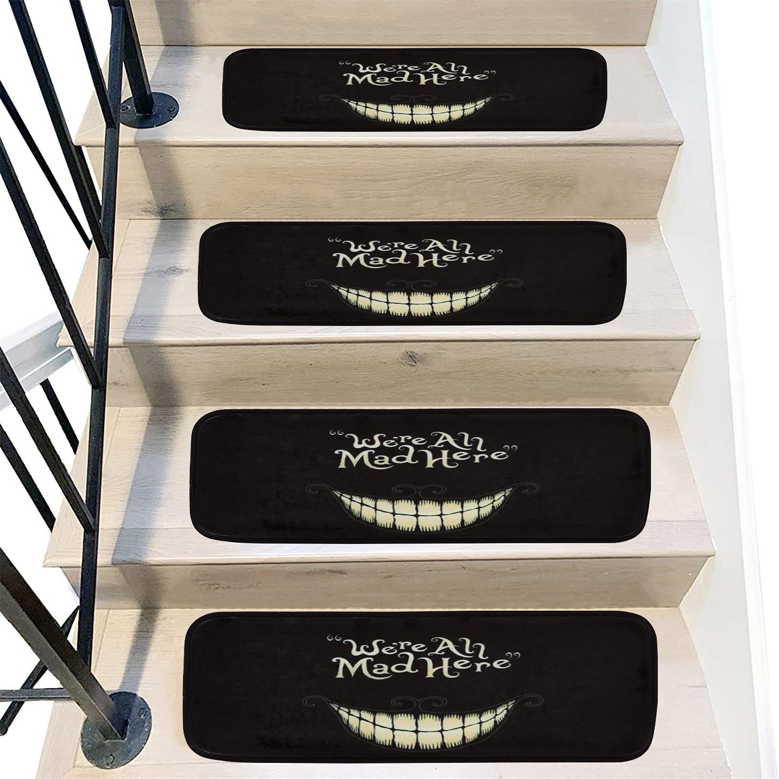 Peldaños de Escalera Alfombra Poliéster Suave Alfombras para escaleras de Interior Corredores, Alfombrillas para escaleras Antideslizantes Autoadhesivas, Cubierta de protección de Escalera n