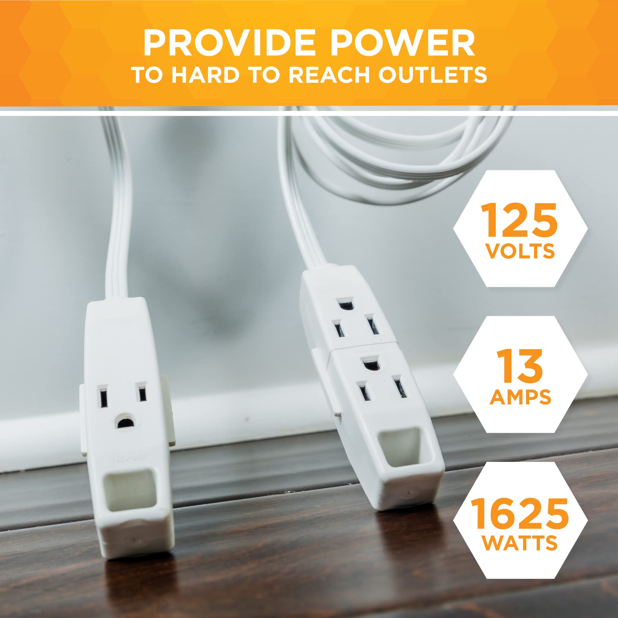 Woods Sofa Cord - 6 Outlets, 12 Feet -5