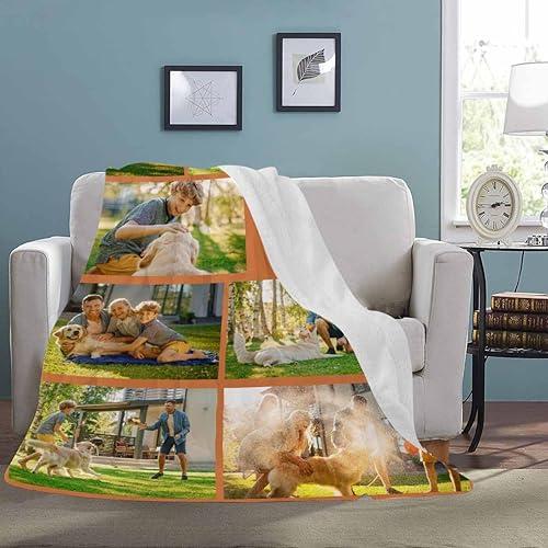 Miniatura 9 de Manta personalizada con fotos, texto, mantas personalizadas para adultos, niños, cumpleaños, bodas, Navidad, Halloween, familia, padre, madre, día