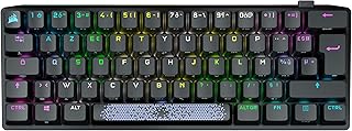 Corsair K70 Pro Mini Wireless RGB 60% Mechanical Gaming Keyboard – Cherry MX Red Switches – Double-Shot PBT Keycaps – Comp…