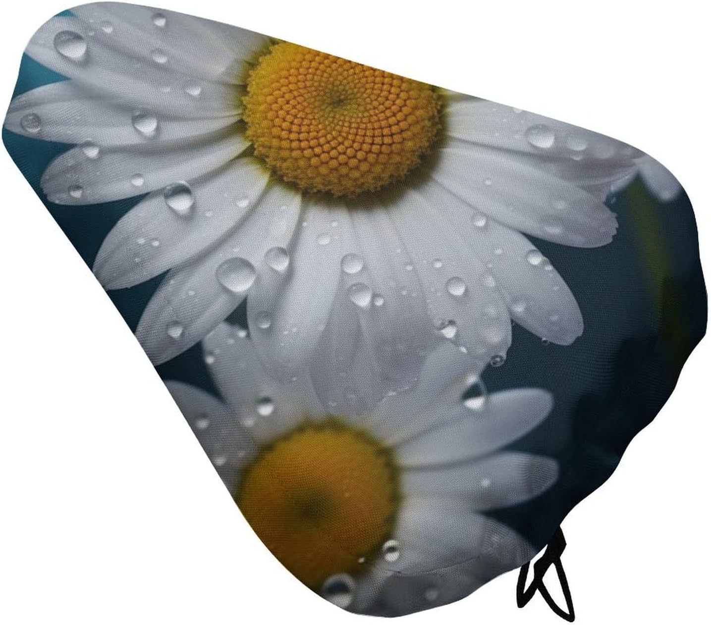 Daisy Flowers Bike Seat Cover for Men Women Water Repellent Exercise Bike Seat Cushion Adjustable Bicycle Seat for Outdoor Biking